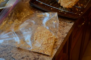 See how much leftover breading I had?