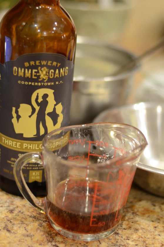 I didn't want to open a new bottle of seltzer to use only a small portion! But opening and using up a beer? That could be arranged.