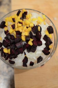 Diced heirloom carrots I had to use up.